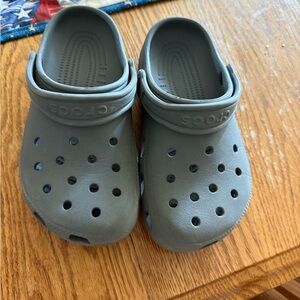 CROCS Gray Sandals with Signature Perforated Design